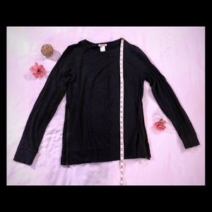 Navy blue long sleeve shirt